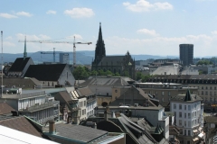 Basel Stadt, Zentrum von Oben, Vogelperspektive