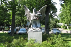 Basilisk auf dem Parkplatz der Langen Erlen.