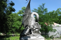 Basilisk auf dem Parkplatz der Langen Erlen.