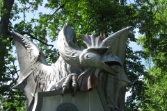 Basilisk auf dem Parkplatz der Langen Erlen.