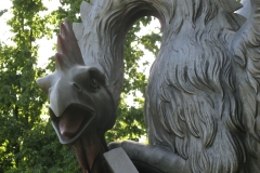 Basilisk auf dem Parkplatz der Langen Erlen.