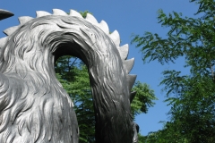 Basilisk auf dem Parkplatz der Langen Erlen.