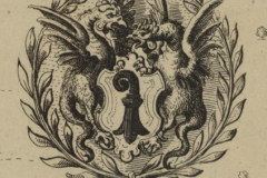 Basilisken auf Frederick de Wit, Basilea Basel (Abkupferung des Merianplans von 1642), Amsterdam 1657 (?).